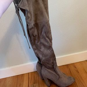 Suede over the knee boots